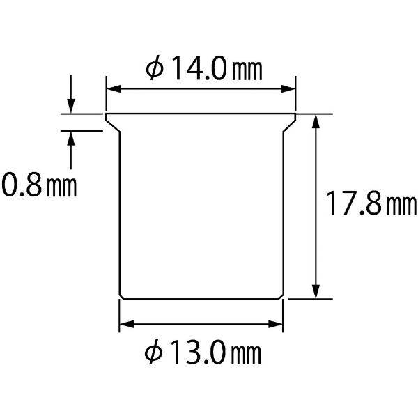 エビ ブラインドナット エビナット (薄頭・スティール製) 板厚3.2 M8×1.25(1000個入) NSK8M - 2