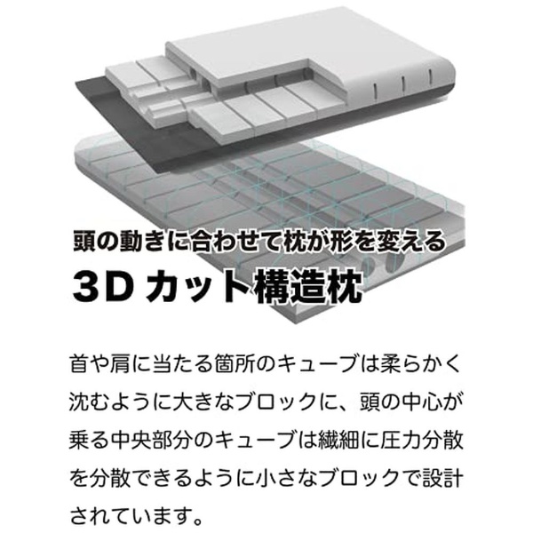 活性炭配合 3D立体無重力枕「炭眠」（Mサイズ）(sumimin02