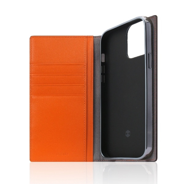 Edition Calf Skin Leather Diary for iPhone 13 Pro オレンジ SLG