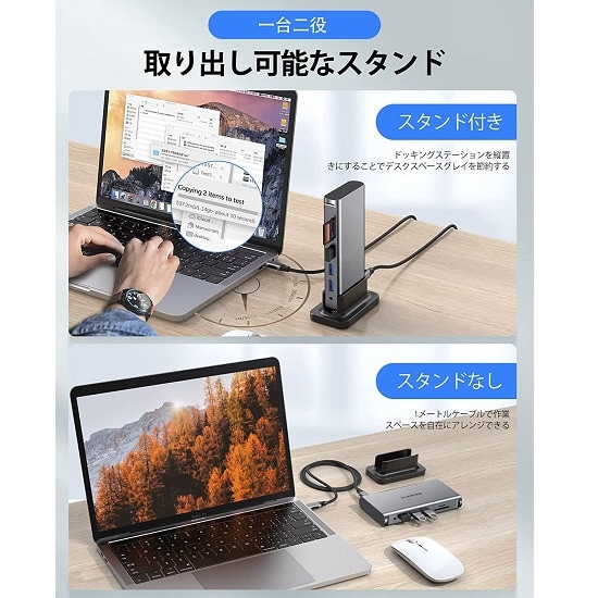 USB-C オス→メス カードスロットｘ2 / HDMI / VGA / LAN / φ3.5mm