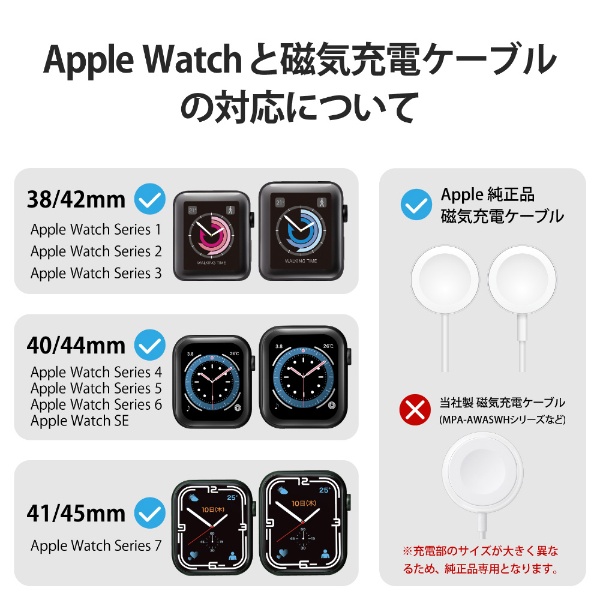 Apple Watch ( アップルウォッチ ) 充電器用 卓上 スタンド 横置き