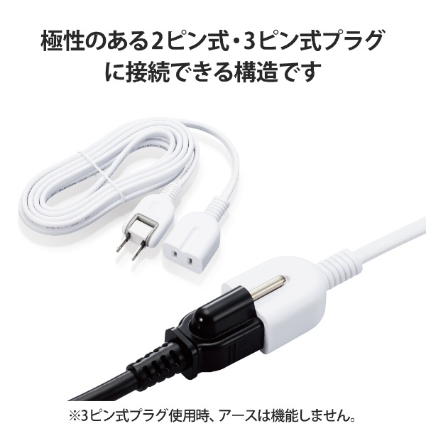 延長コード 電源タップ コンセント 2.5m 2P 1個口 ほこりシャッター 