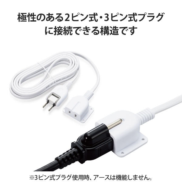 延長コード 電源タップ コンセント 2.5m 2P 1個口 ほこりシャッター