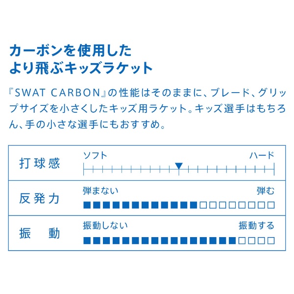 卓球ラケット シェークハンド スワット キッズ カーボン SWAT KIDS