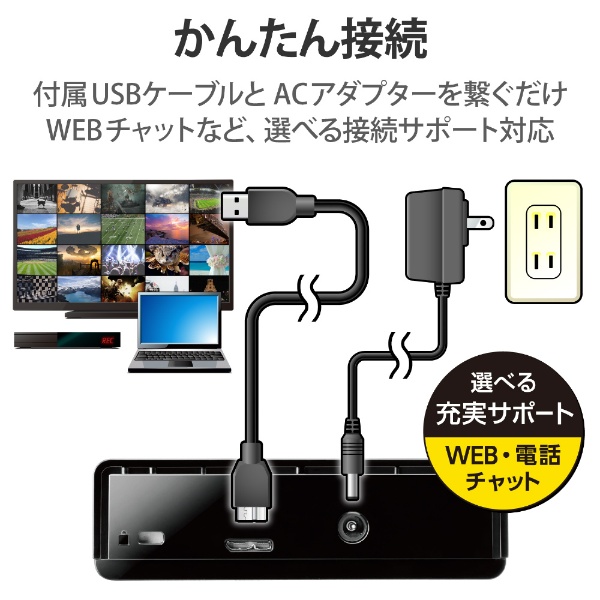 ELD-HTV040UBK 外付けHDD USB-A接続 テレビ録画向け(Mac/Windows11対応