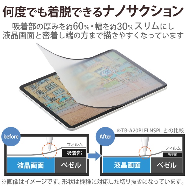 12.9インチ iPad Pro（第6/5/4/3世代）用 紙心地フィルム 着脱式 反射