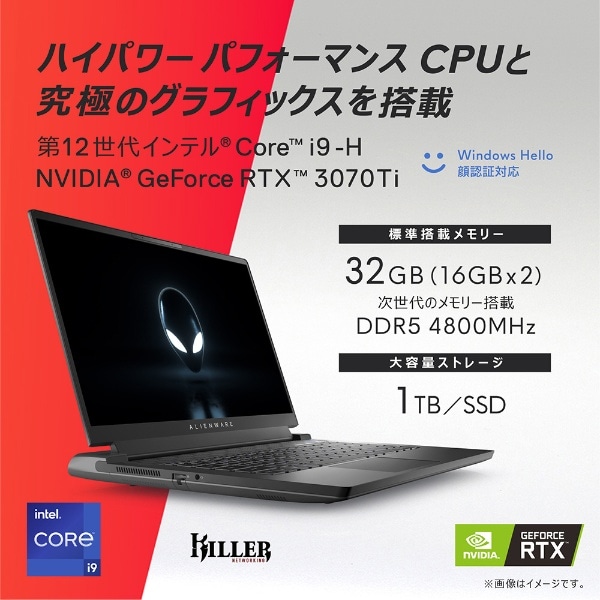 ゲーミングノートパソコン Alienware m15 R7 ダークグレー NAM95-CWLCB ...