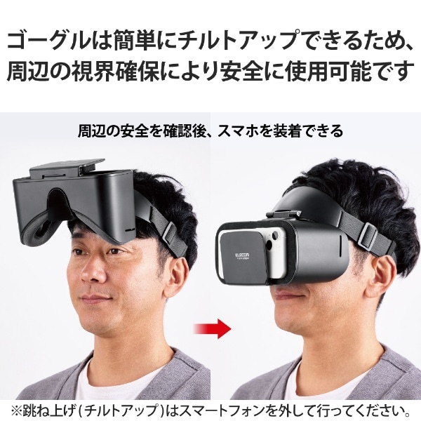 VRゴーグル スマホ用 VR ヘッドマウントディスプレイ 片手で楽ちん