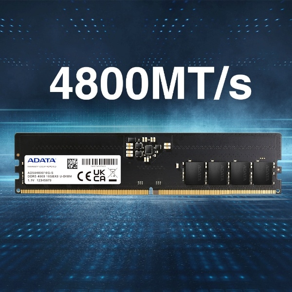 増設メモリ DDR5-4800 ブラック AD5U480032G-DT [DIMM DDR5 /32GB /2枚