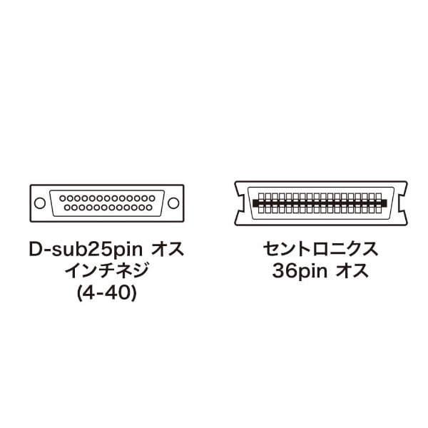 プリンターケーブル DOS/V用 [D-sub25pin オス⇔オス セントロニクス