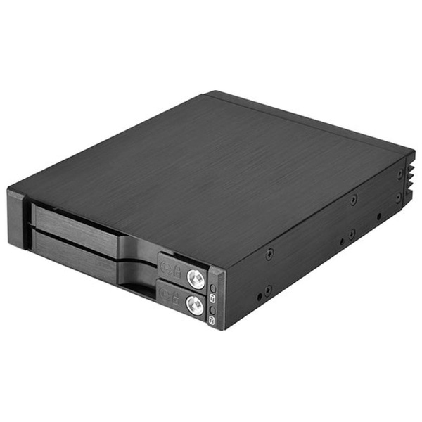 SATA/SASリムーバブルケース [3.5インチベイ→SSD/HDD 2.5インチｘ2