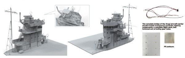 1/35 日本海軍 空母 赤城 艦橋 w/飛行甲板(BS002): ビックカメラ｜JRE MALL