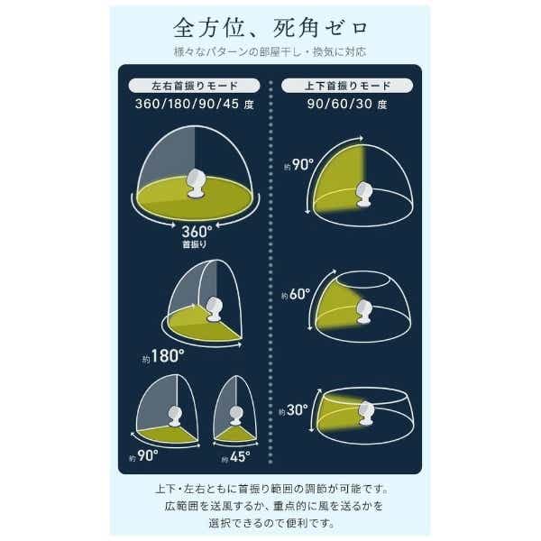 15cmDCモーター サーキュレーターZERO 扇風機 静音タイプ ～24畳 上下