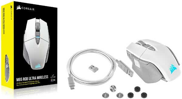 ゲーミングマウス M65 RGB ULTRA Wireless White ホワイト CH-9319511