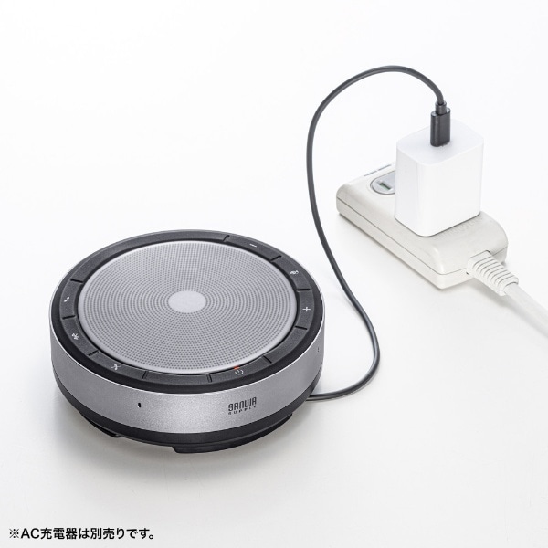MM-BTMSP6 スピーカーフォン Bluetooth＋USB-C・USB-A接続 (Mac