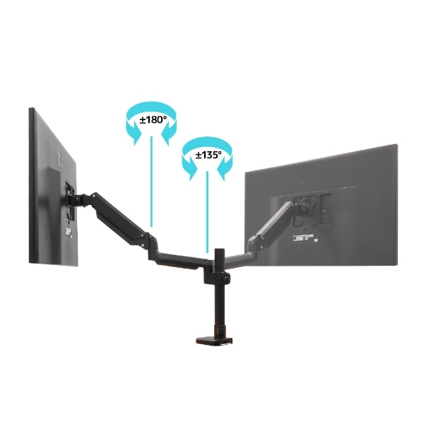 ガススプリング式 4軸 液晶モニターアーム (～32インチ対応) クランプ