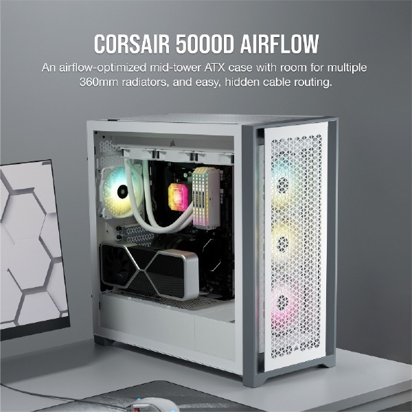 PCケース 5000D Airflow ホワイト CC-9011211-WW(ホワイト