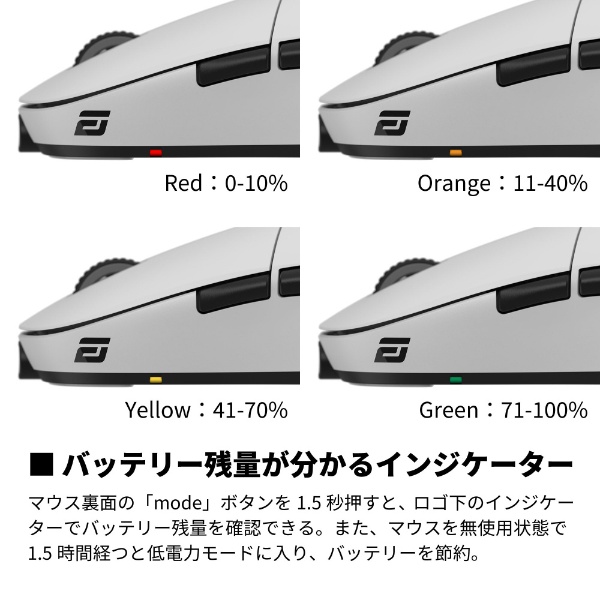 ゲーミングマウス XM2we ホワイト EGG-XM2WE-WHT [光学式 /有線／無線