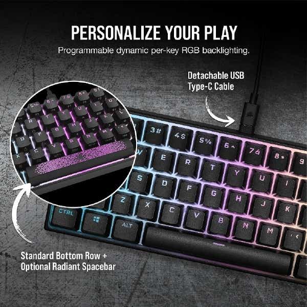 ゲーミングキーボード K65 RGB MINI(英語配列) CH-9194014-NA [有線