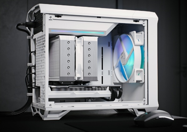 PCケース [Mini-ITX /Mini-DTX] Torrent Nano White RGB TG Clear Tint