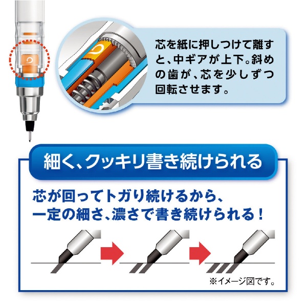 クルトガ スタンダードモデル シャープペンシル(シャーペン） ブルー