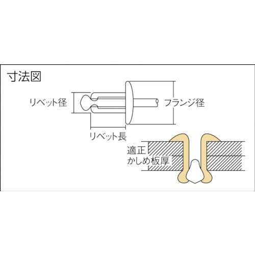 ブラインドリベット（SUS／SUS） 6－4 500本入 SS64C(SS64C