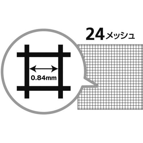 Dio ダイオネットP 24メッシュ 145cm×30m ブラック 120432(120432