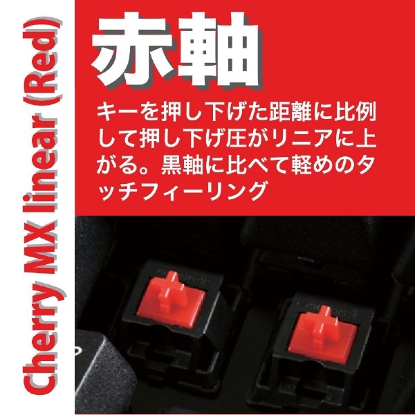 キーボード Cherry MX 赤軸 ProgresTouch RETRO TKL 黒 AS-KBPD91