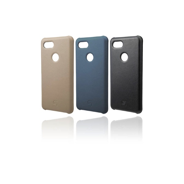 Italian Genuine Leather Shell Case for Pixel 3 XL Navy【処分品の為