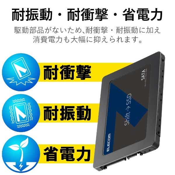 内蔵SSD SATA接続＋HDD変換ケース＆ケーブル ESD-IB0960G [960GB /2.5