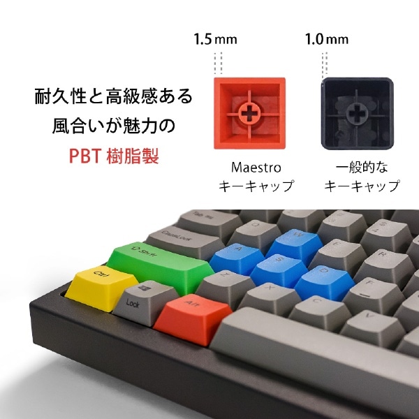 交換用 PBTカラーアクセサリーキーキャップ 青WASD 昇華印字 1.5mm厚