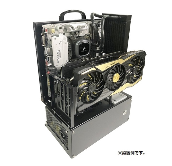 PCケース オープンフレーム ver.micro-ATX ブラック N-FRAME-MATX