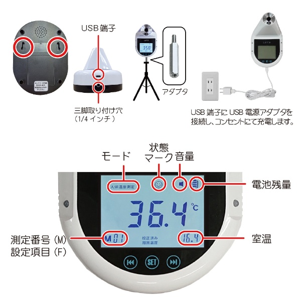 サーマルカメラ関連】ノンタッチチェッカーズどーぞ君 赤外線非接触型