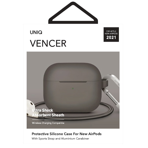 AirPods (第3世代)用 シリコンケース VENCER UNIQ ベージュ UNIQ-AP21