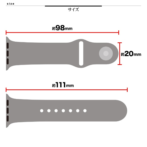 Apple Watch用 シリコンベルト スポーツタイプ（38/40mm） ピンク