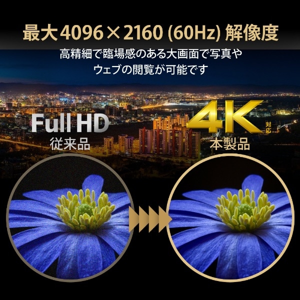 HDMI分配器 ブラック VSP-HDP18BK [1入力 /8出力 /4K対応 /手動