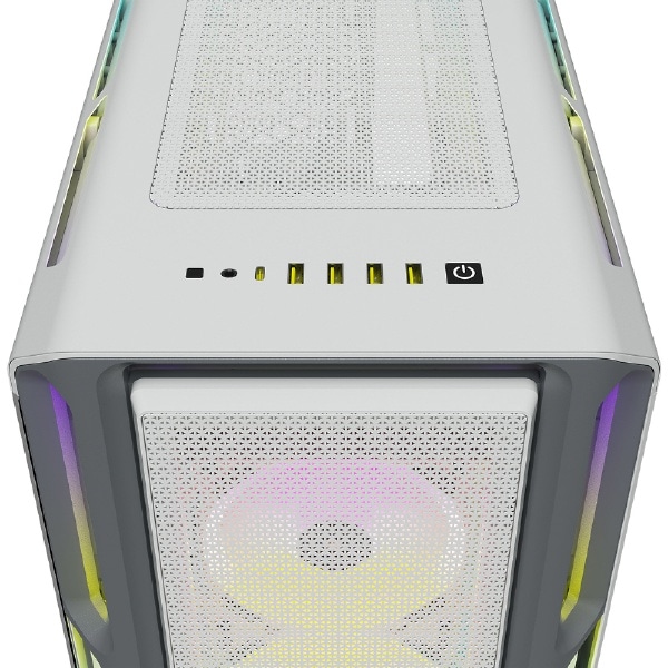 PCケース iCUE 5000T RGB ホワイト CC-9011231-WW(ホワイト ...