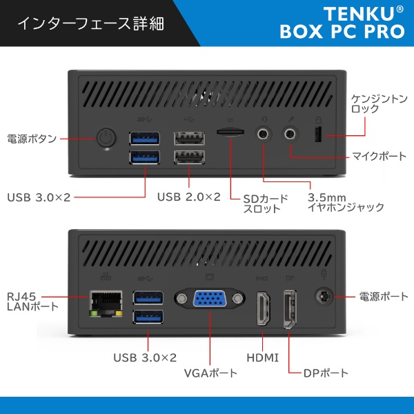 デスクトップパソコン BOX PC PRO 2022 ブラック TBOX-CN51051651211P