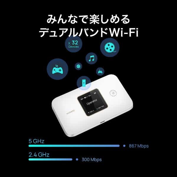HUAWEI Mobile WiFi 3/White/51071USM E5785-320A(ホワイト