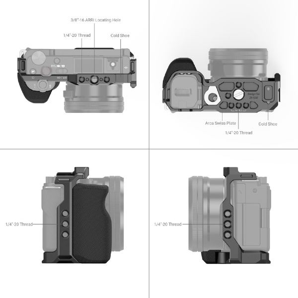 SmallRig Sony ZV-E10用グリップ付きケージ 3538148g±5g梱包重量
