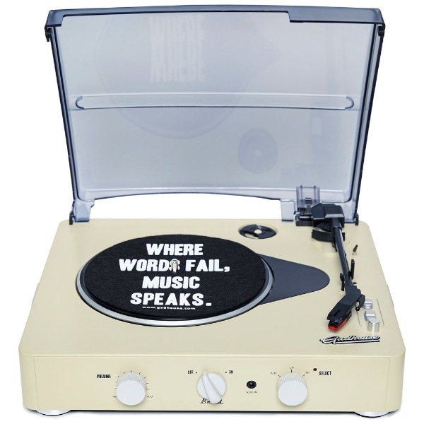 レコードプレーヤー Brad Retro record IVORY GAD001003IV(ベージュ