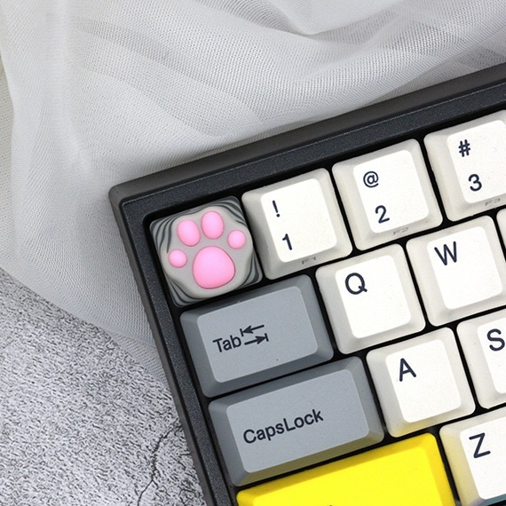 キーキャップ〕ABS Kitty Paw Keycap for Cherry MX Switches 猫の肉球