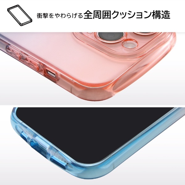 iPhone 14 Pro 耐衝撃 TPUソフトケース グラデーション GREA/ブルー