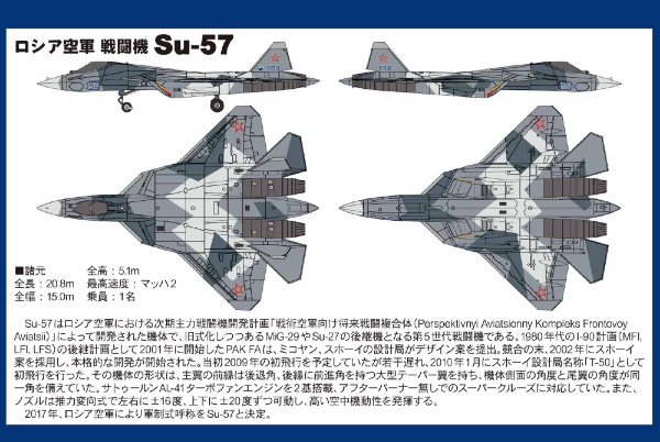 1/144ロシア空軍 戦闘機 Su-57 塗装済み完成品(SNM15): ビックカメラ