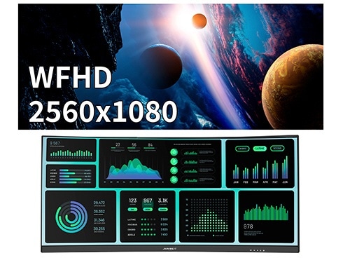 ゲーミングモニター JN-VCG30202WFHDR-N [30型 /UltraWide FHD(2560