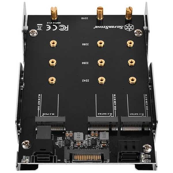 変換マウンタ [3.5インチベイ→M.2 SATAｘ2＋NVMe SSDｘ1] SDP12 SST