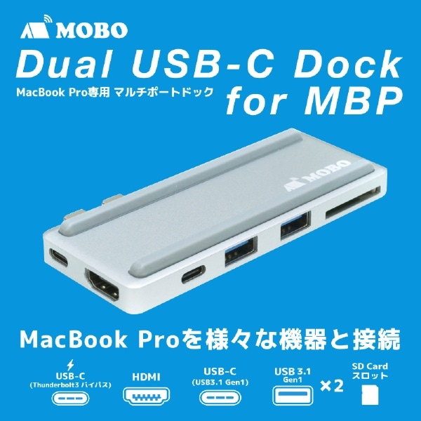 MacBook Pro用】［USB-Cｘ2 オス→メス SDカードスロット / HDMI / USB