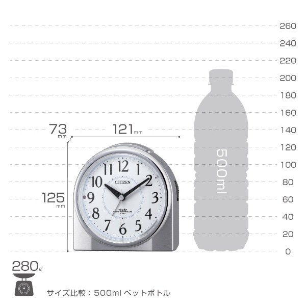 目覚まし時計 CITIZEN 夜間自動点灯 【ネムリーナリング】 シルバーメタリック 4RL432-019 [アナログ /電波自動受信機能有][ 4RL432019](シルバー): ビックカメラ｜JRE MALL