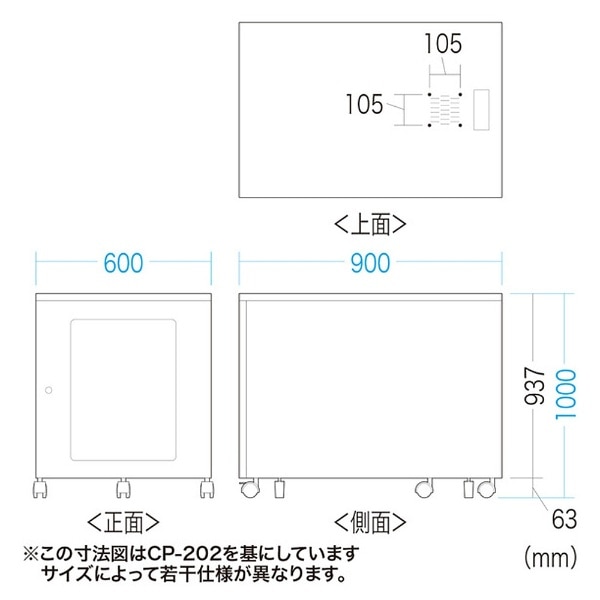 サンワサプライ 19インチマウントボックス(H700・13U) CP-202