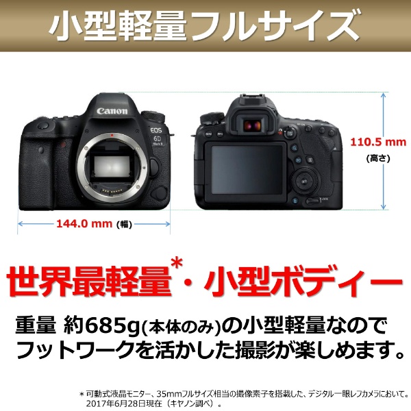 EOS 6D Mark II デジタル一眼レフカメラ ブラック EOS6DMK2 [ボディ